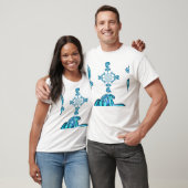 T-shirt Action Cyan Turquoise Graffiti Abstrait Imprimer (Unisexe)