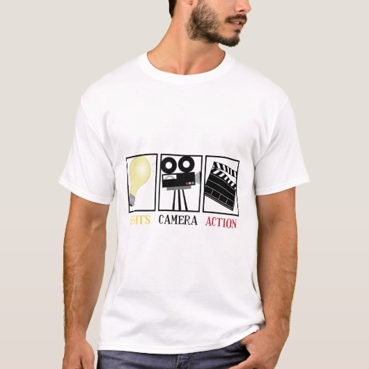 T-shirt Action de caméra lumineuse (Devant)