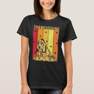 T-shirt Action de grâce Basset Hound Rétro Chien Correspon