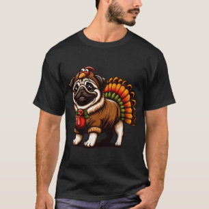 T-shirt Action de grâce de chien carlin