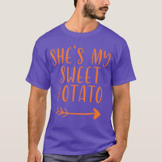 T-shirt Action de grâce Elle est ma patate douce Je suis e