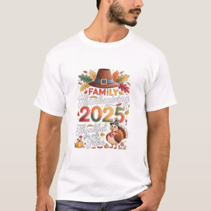 T-shirt Action de grâce en famille 2025 Merci pour ma trib
