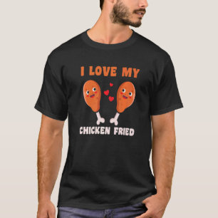 T-shirt Action de grâce J'aime mon poulet frit