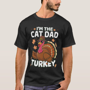 T-shirt Action de grâce Je suis le papa chat dinde Famille