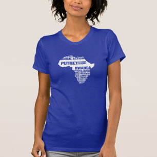 T-shirt Action globale Rwanda dans des couleurs multiples