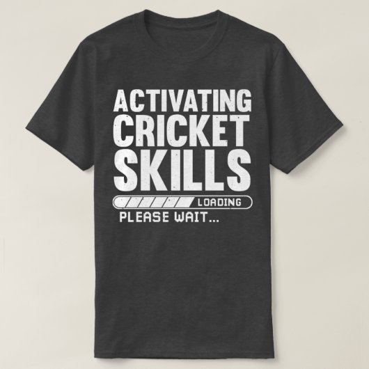 T-shirt Activation des compétences de cricket pour joueur  (Design devant)
