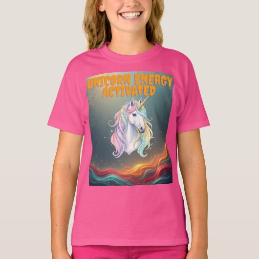 T-shirt activé à l'énergie de licorne (Devant)