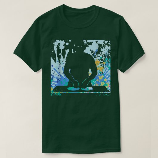 T-shirt Activer le DJ de musique de table (Design devant)