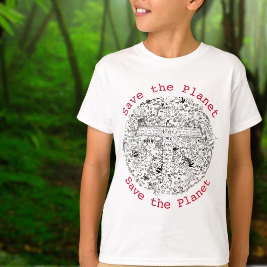 T-shirt Activisme de l'environnement Slogan Save Planet Ea