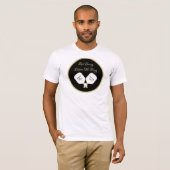 T-shirt Activité mariage Week-end Pickleball Gold & White (Devant entier)
