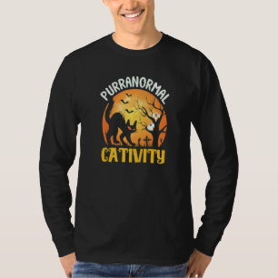 T-shirt Activité surnaturelle de chat noir Purranormal Cat