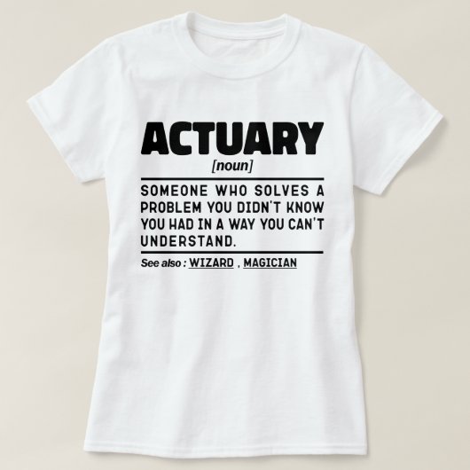 T-shirt Actuaire Noun Définition Assurance Cool Maman Sarc (Design devant)