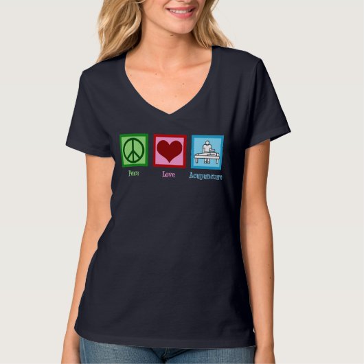 T-shirt Acupuncture d'amour pour la paix (Devant)