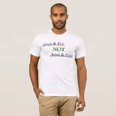 T-shirt Adam et Ève pas Adam et Steve (Devant entier)