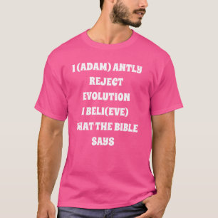 T-shirt Adam et Eve vs évolution et athéisme