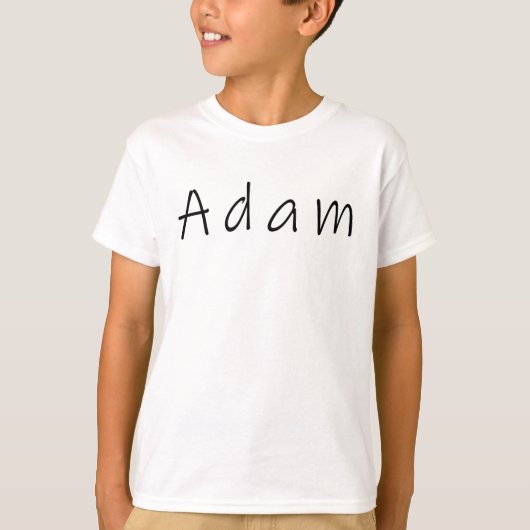 T-shirt Adam nom, pour Adam (Devant)