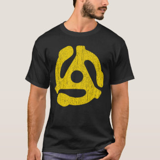 T-shirt Adaptateur de disque 45 tours vintageurntable jaun
