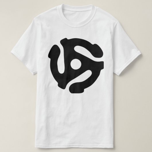 T-shirt Adaptateur vinyle 7 pouces 45 tr/min pour insérer  (Design devant)