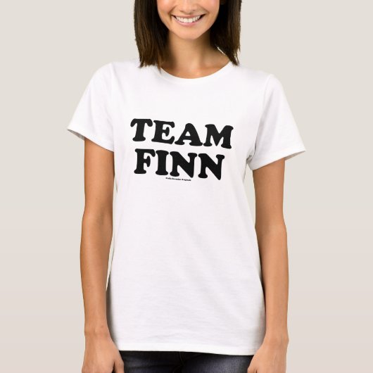 T-shirt adapté de Finn d'équipe rétro dans jaune (Devant)