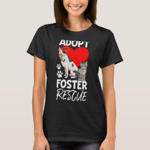 T-shirt Adapter Foster Secourir Femmes Animaux Animaux Ani
