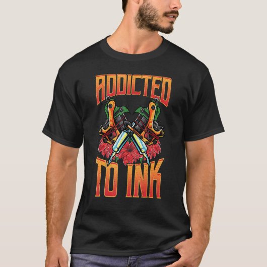 T-shirt Addicé À L'Encre Aimer Tatouages Addicé Aux Tatoua (Devant)