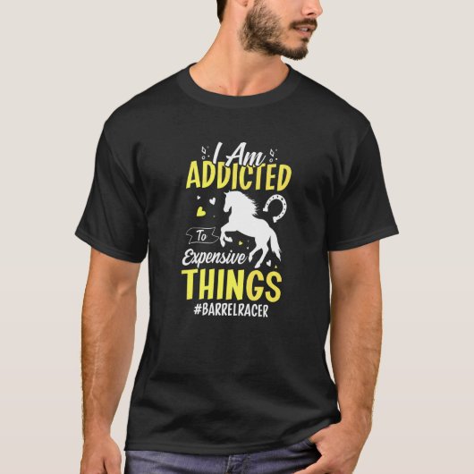 T-shirt Addicé Aux Choses Barrel Racer Horse Racing Graphi (Devant)