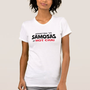 T-shirt Addicée Aux samosas Chai Funny Indian Desi Shirt