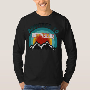 T-shirt Addicité À L'Amoureux des chiens Rottweiler