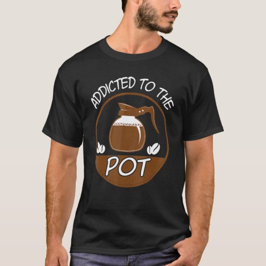 T-shirt Addicité Au Café Pot Barista (Devant)