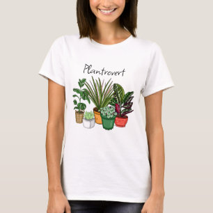 T-shirt Addicité aux Plantes   Plantrovert
