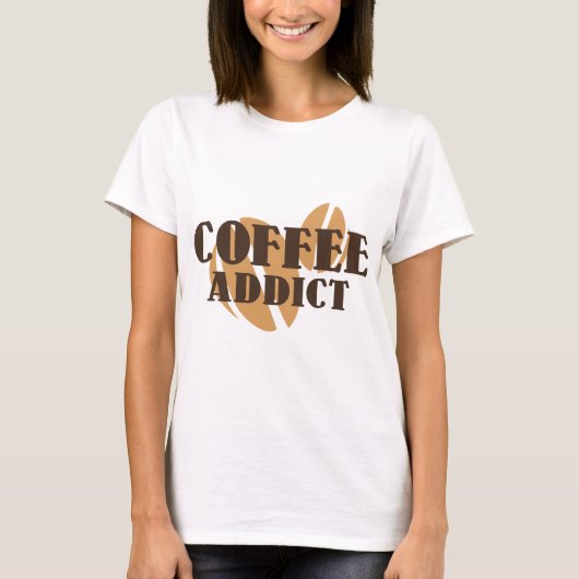 T-shirt Addict au café (Devant)