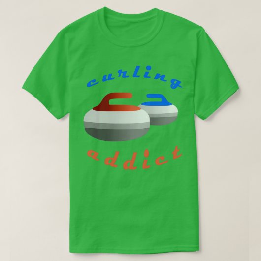 T-shirt addict de curling 3 (Design devant)