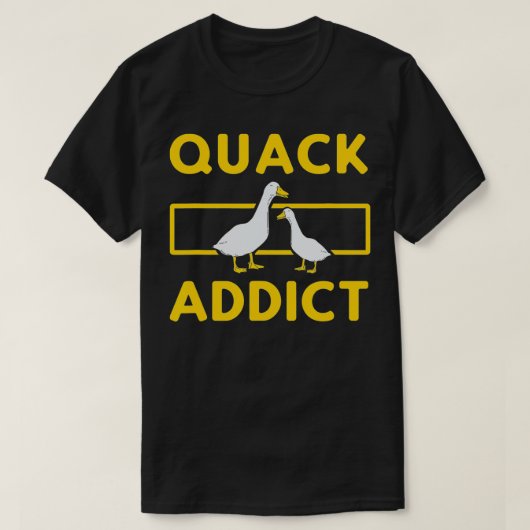 T-shirt Addict de quack Duckaholic Chasseur de canard (Design devant)