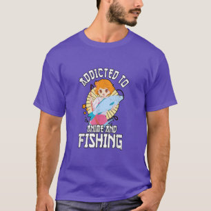 T-shirt Addicted To Anime And Fishing Otaku Fisherman