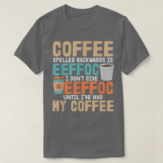 T-shirt Addictionnaire De Caféine Je Ne Donne Pas Eeffoc J (Design devant)