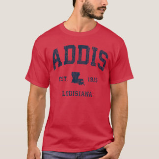 T-shirt Addis Louisiane LA Vintage Athlétique Navy Sports