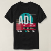 T-shirt Adélaïde Australie ADL Code de l'aéroport Numéro d (Design devant)