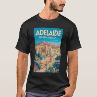 T-shirt Adelaide Australie Illustration Voyage Art Vintage