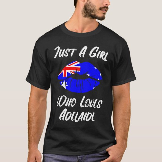 T-shirt Adelaide Lips Mouth Love Australian Flag (Devant)