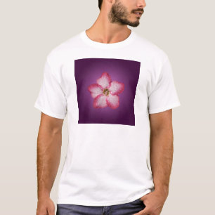 T-shirt Adénium Fleur Rose Flore Dégradé Violet