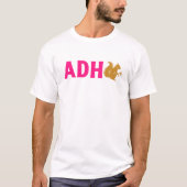 T-shirt ADHD - A Squirrel Pink Text (Devant)