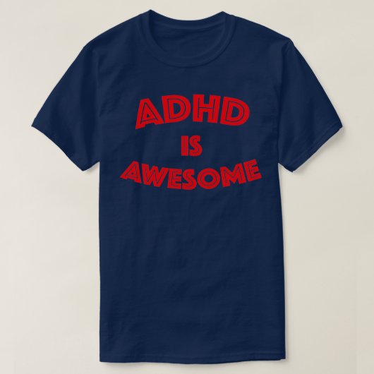T-shirt ADHD est une conception de typographie géniale (Design devant)
