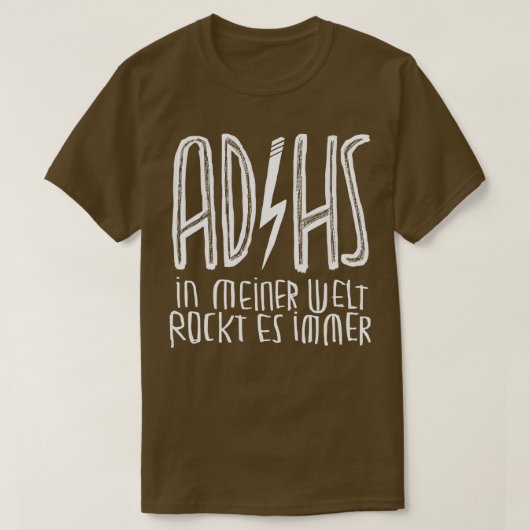 T-shirt ADHS ADHD en allemand (Design devant)