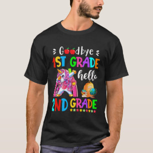 T-shirt Adieu 1E Année Bonjour 2E Année Enseignant Retour