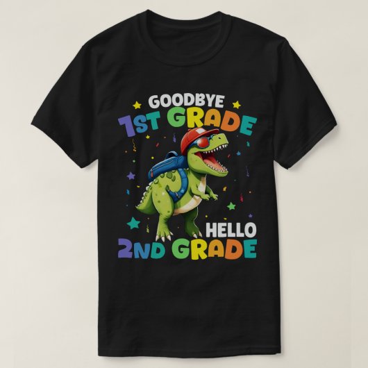 T-shirt Adieu 1er grade T Rex Dinosaur (Design devant)
