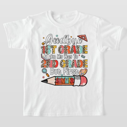 T-shirt Adieu 1ère année en route vers la 2e année Leopard (Poser)