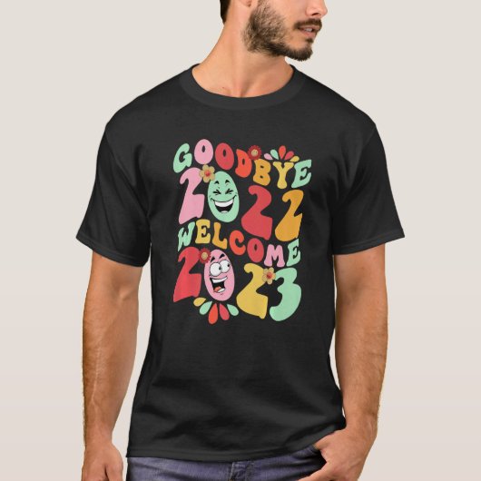 T-shirt Adieu 2022 Bonjour 2023 Bonne année 2023 Nouvelle (Devant)