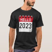 T-shirt Adieu 2022 Bonjour 2023 Calendrier Nouvel An (Devant)