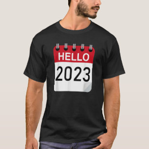 T-shirt Adieu 2022 Bonjour 2023 Calendrier Nouvel An