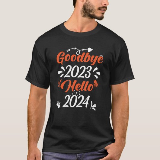 T-shirt Adieu 2023 Bonjour 2024 (Devant)